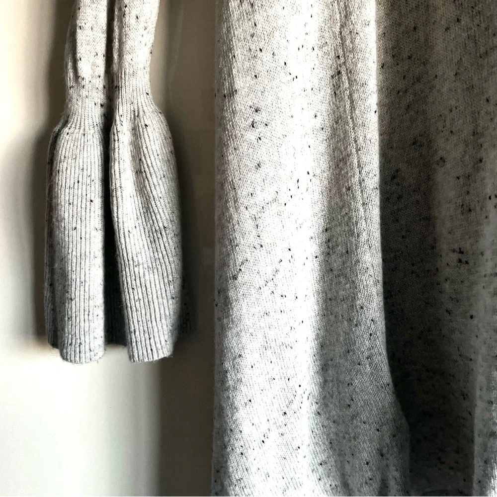 Anthropologie Moth Lyra Cashmere Blend Bell Sleeve Waterfall Long Cardigan S EUC
